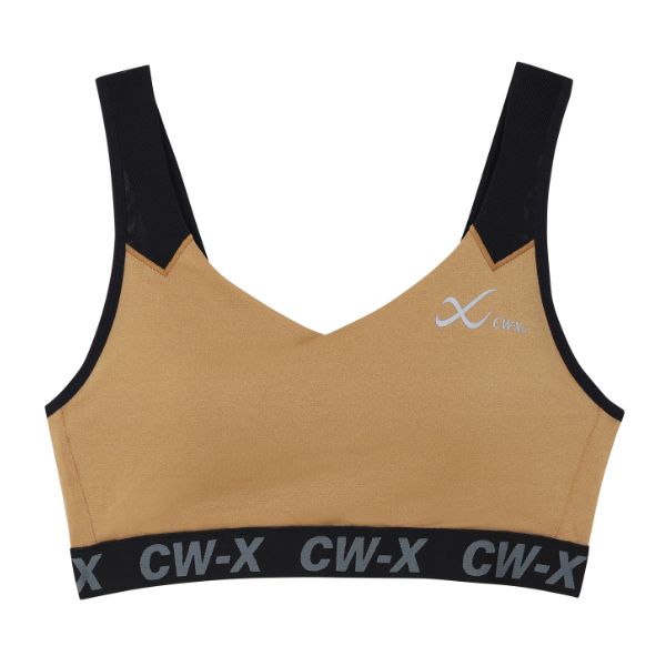 CW-X Sports Bra, 3-hook exercise bra, model IC4178, golden yellow